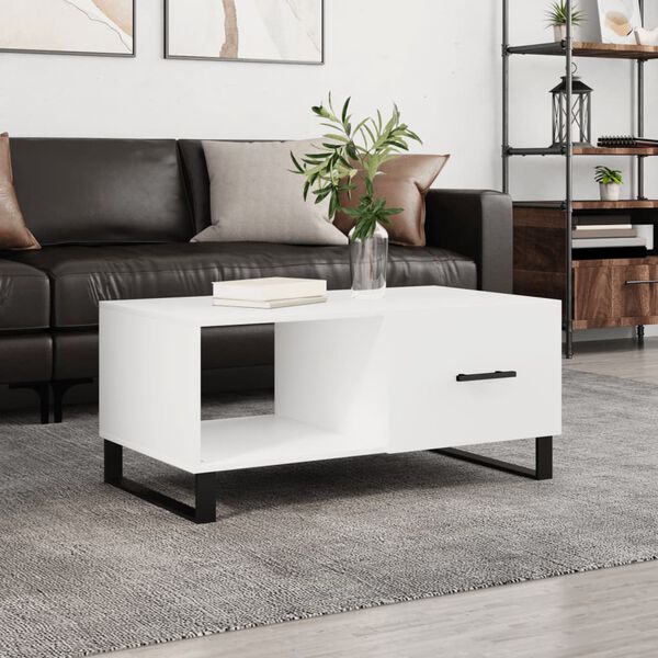 vidaXL Couchtisch Wei&szlig; 90x50x40 cm Holzwerkstoff