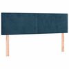 vidaXL Boxspringbett mit Matratze & LED Dunkelblau 140x190 cm Samt