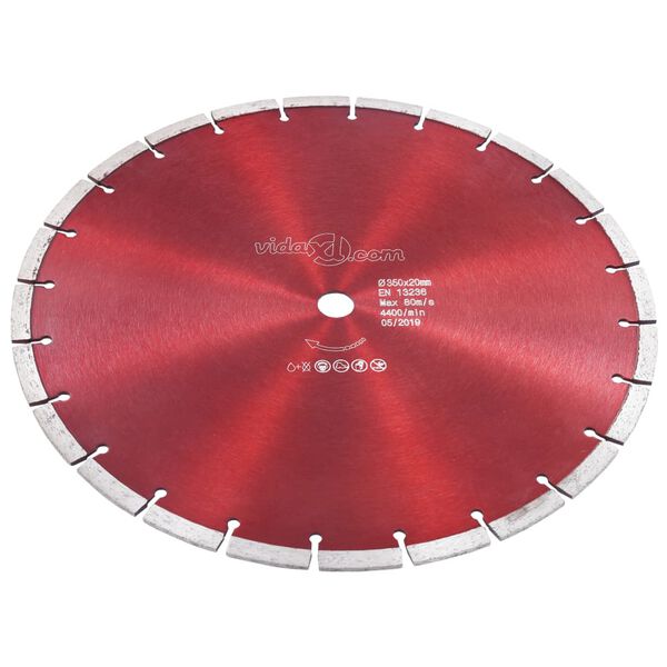 vidaXL Diamant-Trennscheibe Stahl 350 mm