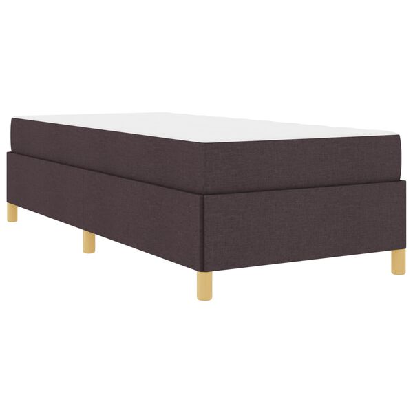vidaXL Bettrahmen mit Matratze Dunkelbraun 100 x 200 cm Stoff