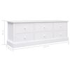 vidaXL Flurbank Wei&szlig; 115x30x40 cm Holz