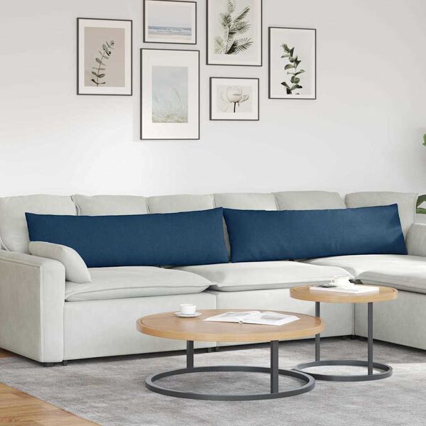vidaXL Sofakissen 2 St&uuml;ck Blau 145 x 40 cm Stoff