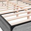 vidaXL Bettgestell Grau Sonoma 150x200 cm Holzwerkstoff und Metall