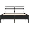 vidaXL Bettgestell Schwarz 120x200 cm Holzwerkstoff und Metall