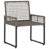 vidaXL Gartenm&ouml;bel-Set mit Kissen 3 pcs Grau