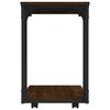 vidaXL Beistelltisch mit Rollen Braun Eichen-Optik 50x35x55,5 cm