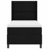 vidaXL LED Boxspringbett mit Matratze Schwarz 100 x 200 cm Stoff