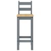 vidaXL 3-tlg. Bar-Set Grau Massivholz Kiefer