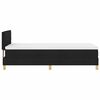 vidaXL LED Boxspringbett mit Matratze Schwarz 100 x 200 cm Stoff