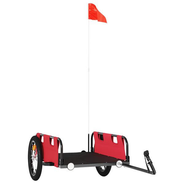 vidaXL Fahrradanh&auml;nger Rot Oxford-Gewebe und Eisen