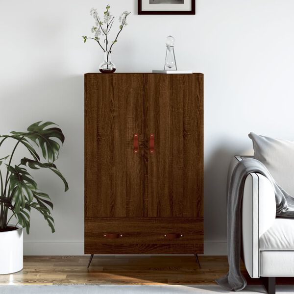 vidaXL Highboard Braun Eichen-Optik 69,5x31x115 cm Holzwerkstoff