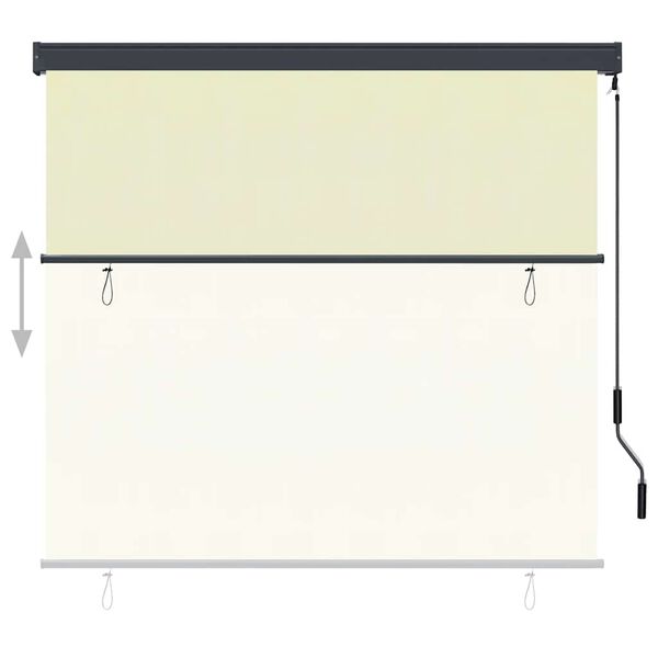 vidaXL Au&szlig;enrollo 170 x 250 cm Creme
