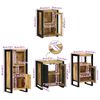 vidaXL Badezimmerm&ouml;bel-Set mit Regal 4 pcs Braun Massives Mangoholz