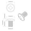 vidaXL Schloss-Schrauben 2 pcs Silber M4 x 5 mm Eisen