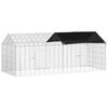 vidaXL Hasenk&auml;fig Silber 400 x 78 x 78 cm Verzinkter Stahl