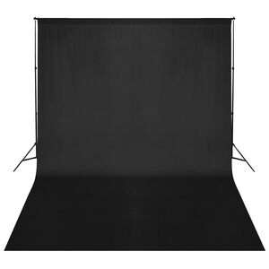 vidaXL Fotohintergrund-System 500 x 300 cm Schwarz