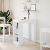 vidaXL Bartisch mit Regal Wei&szlig; 95x47x103,5 cm Holzwerkstoff