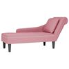 vidaXL Chaiselongue mit Kissen und Rechter Armlehne Rosa Samt