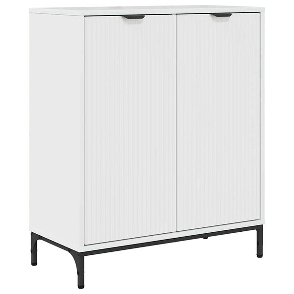 vidaXL Sideboard Hochglanz Wei&szlig; 69,5 x 33 x 82 cm Holzwerkstoff