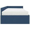vidaXL Eckbettgestell mit Matratze Sonstiges 2 pcs Blau Stoff