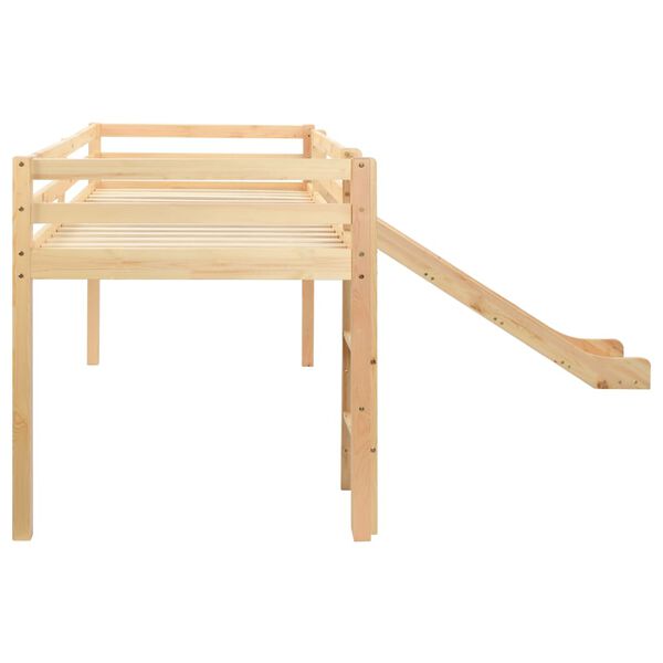 vidaXL Kinderhochbett-Rahmen mit Rutsche & Leiter Kiefernholz 97x208cm