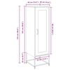 vidaXL Highboard Schwarz 36x39x123 cm Kaltgewalzter Stahl