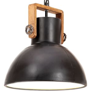 vidaXL H&auml;ngelampe Industriestil 25 W Schwarz Rund 30 cm E27