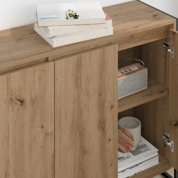 vidaXL Seitenschrank Kunsthandwerk Eiche 96,5 x 30 x 75 cm