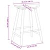vidaXL Esszimmerst&uuml;hle 2 pcs Wei&szlig; 46 x 37 x 63 cm Massives Gummiholz