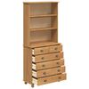 vidaXL Hutch ASKIM Honigwachs 91 x 40 x 200,5 cm Massives Kiefernholz