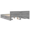 vidaXL Bettgestell mit Kopfteil Grau Sonoma 180x200 cm Holzwerkstoff