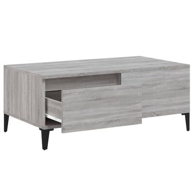 vidaXL Couchtisch Grau Sonoma 90x50x36,5 cm Holzwerkstoff