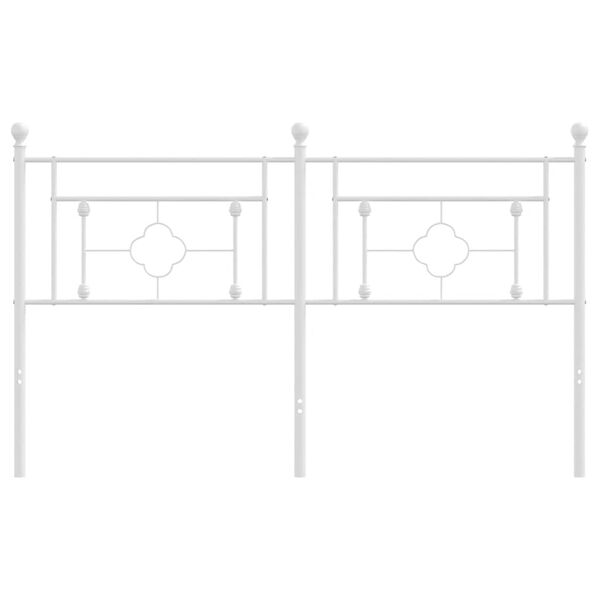 vidaXL Ersatz-Kopfteil Metall Wei&szlig; 160 cm