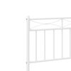 vidaXL Metallbett ohne Matratze mit Kopfteil Wei&szlig; 75x190 cm