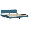 vidaXL Bettgestell ohne Matratze Blau 200x200 cm Samt