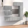 vidaXL 6-tlg. TV-Schrank-Set Grau Sonoma Holzwerkstoff