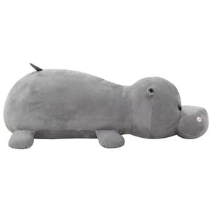vidaXL Hippo Kuscheltier Pl&uuml;sch Grau