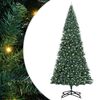 vidaXL K&uuml;nstlicher vorbeleuchteter Weihnachtsbaum Gr&uuml;n 500 cm PVC