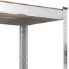 vidaXL Regale mit 5 B&ouml;den 3 Stk. Silbern Stahl & Holzwerkstoff