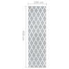 vidaXL Teppichl&auml;ufer BCF Grau und Wei&szlig; 100x450 cm