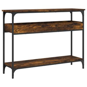vidaXL Konsolentisch mit Ablage R&auml;uchereiche 100x29x75cm Holzwerkstoff