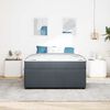 vidaXL Bettrahmen mit Matratze Dunkelgrau 140 x 200 cm Stoff