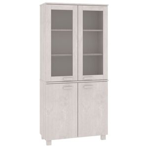 vidaXL Highboard HAMAR Massivholz Kiefer Wei&szlig;