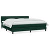 vidaXL Boxspringbett mit Matratze Dunkelgr&uuml;n 200x220 cm Samt