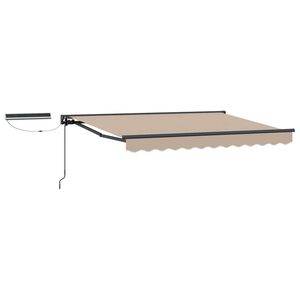 vidaXL Elektrische ausziehbare Markise Beige und Anthrazit 2,5 x 2 m