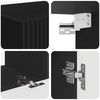 vidaXL TV-Schrankset 8 pcs Schwarz Holzwerkstoff