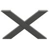 vidaXL Couchtischbeine X-Form 2 Stk. Anthrazit 70x(42-43) cm Stahl