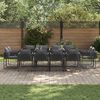 vidaXL Garten Essgruppe 13 pcs Schwarz Stahl