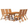vidaXL 7-tlg. Garten-Essgruppe Massivholz Akazie 150-200 cm