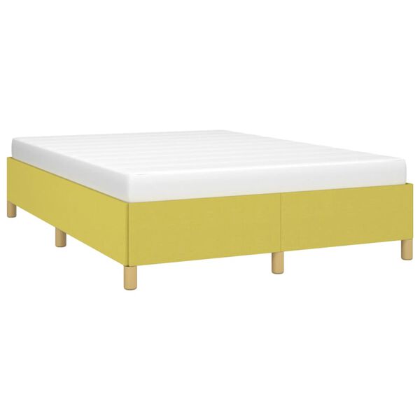 vidaXL Bettgestell ohne Matratze Gr&uuml;n 140x190 cm Stoff